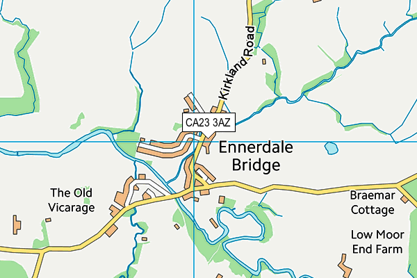 CA23 3AZ map - OS VectorMap District (Ordnance Survey)