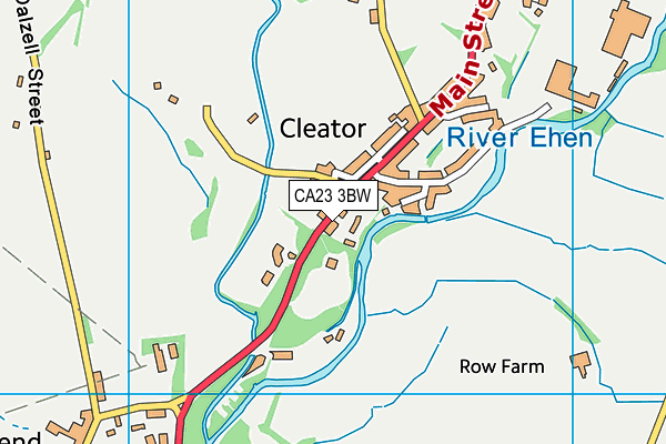 CA23 3BW map - OS VectorMap District (Ordnance Survey)