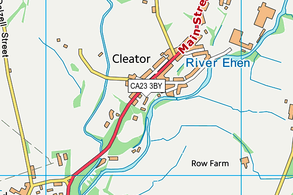 CA23 3BY map - OS VectorMap District (Ordnance Survey)