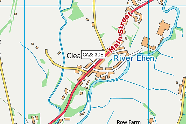 CA23 3DE map - OS VectorMap District (Ordnance Survey)