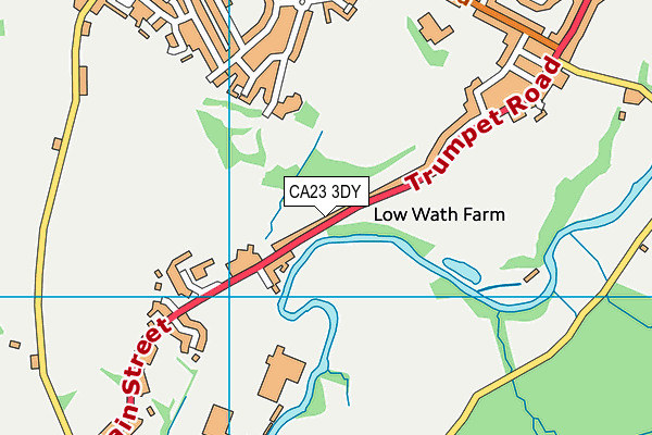 CA23 3DY map - OS VectorMap District (Ordnance Survey)