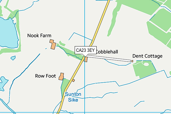 CA23 3EY map - OS VectorMap District (Ordnance Survey)