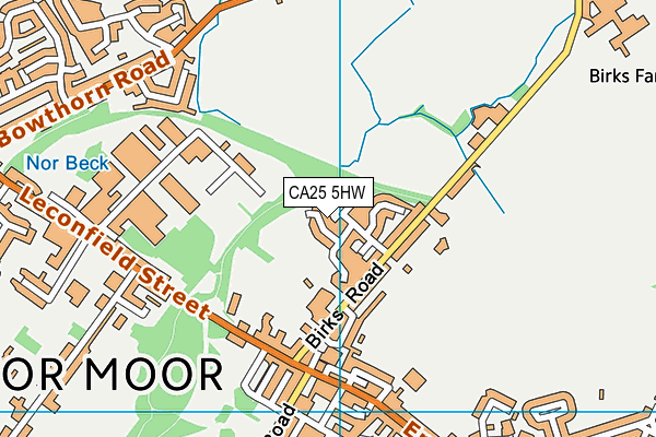 CA25 5HW map - OS VectorMap District (Ordnance Survey)