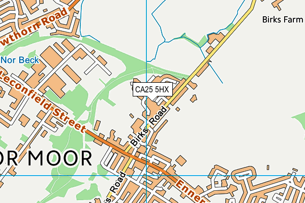 CA25 5HX map - OS VectorMap District (Ordnance Survey)