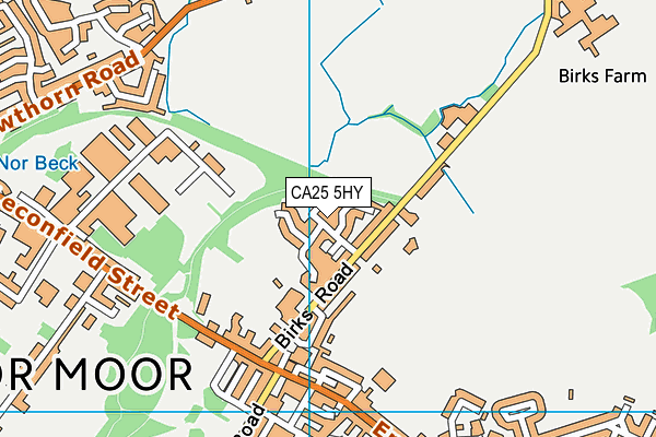 CA25 5HY map - OS VectorMap District (Ordnance Survey)