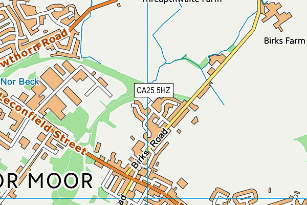 CA25 5HZ map - OS VectorMap District (Ordnance Survey)