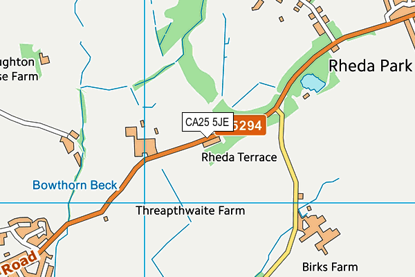 CA25 5JE map - OS VectorMap District (Ordnance Survey)