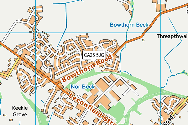 CA25 5JG map - OS VectorMap District (Ordnance Survey)