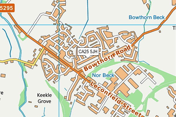 CA25 5JH map - OS VectorMap District (Ordnance Survey)