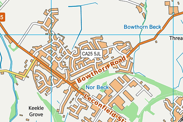 CA25 5JL map - OS VectorMap District (Ordnance Survey)