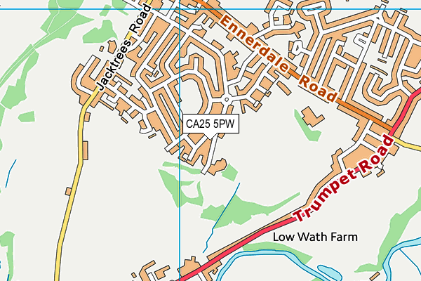 CA25 5PW map - OS VectorMap District (Ordnance Survey)