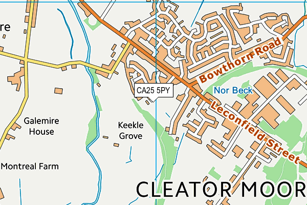 CA25 5PY map - OS VectorMap District (Ordnance Survey)