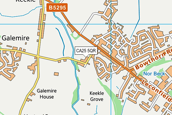 CA25 5QR map - OS VectorMap District (Ordnance Survey)
