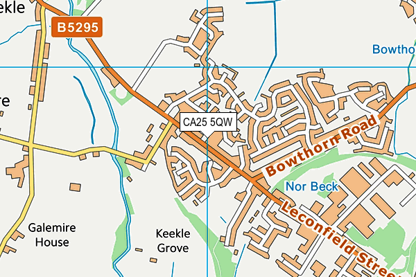 CA25 5QW map - OS VectorMap District (Ordnance Survey)