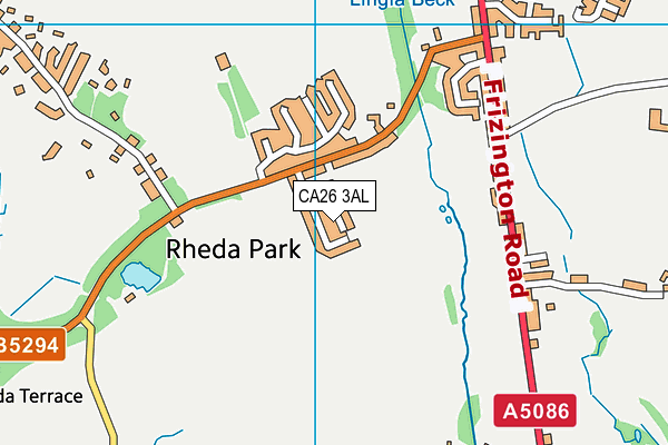 CA26 3AL map - OS VectorMap District (Ordnance Survey)