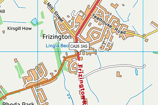 CA26 3AS map - OS VectorMap District (Ordnance Survey)