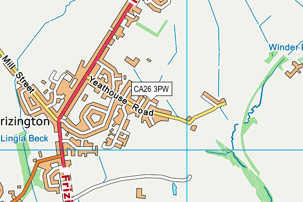 CA26 3PW map - OS VectorMap District (Ordnance Survey)