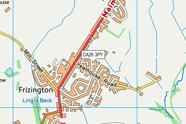 CA26 3PY map - OS VectorMap District (Ordnance Survey)