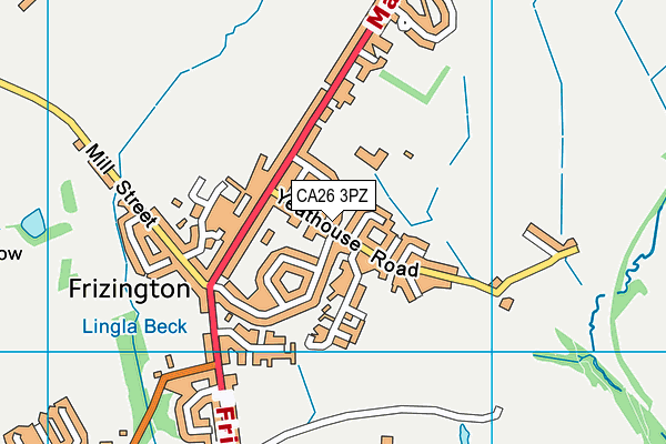 CA26 3PZ map - OS VectorMap District (Ordnance Survey)