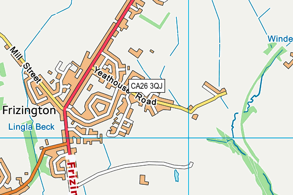 CA26 3QJ map - OS VectorMap District (Ordnance Survey)