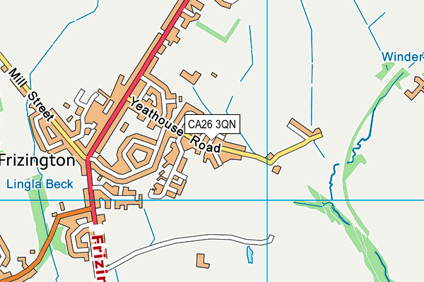 CA26 3QN map - OS VectorMap District (Ordnance Survey)