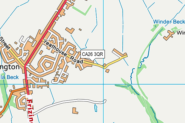 CA26 3QR map - OS VectorMap District (Ordnance Survey)