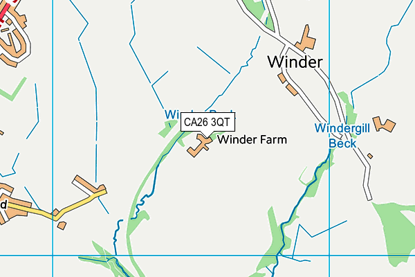 CA26 3QT map - OS VectorMap District (Ordnance Survey)