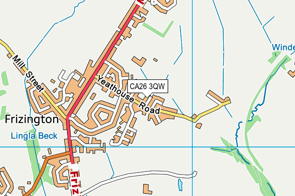 CA26 3QW map - OS VectorMap District (Ordnance Survey)