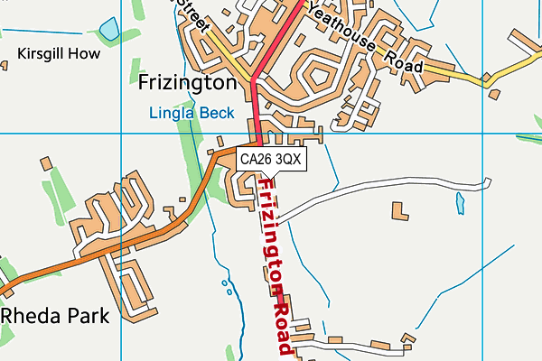 CA26 3QX map - OS VectorMap District (Ordnance Survey)