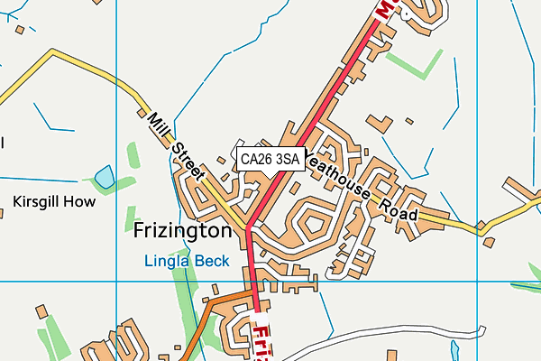 CA26 3SA map - OS VectorMap District (Ordnance Survey)