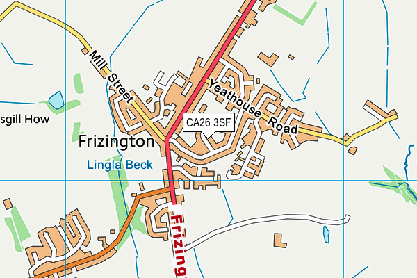 CA26 3SF map - OS VectorMap District (Ordnance Survey)