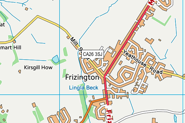 CA26 3SJ map - OS VectorMap District (Ordnance Survey)