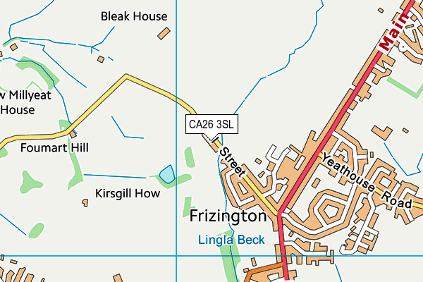 CA26 3SL map - OS VectorMap District (Ordnance Survey)