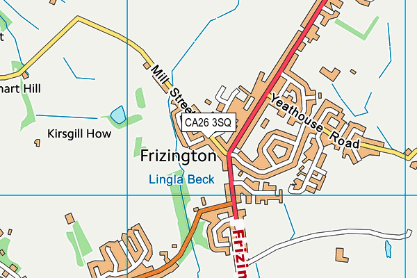 CA26 3SQ map - OS VectorMap District (Ordnance Survey)