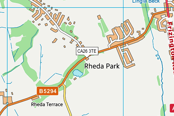 CA26 3TE map - OS VectorMap District (Ordnance Survey)