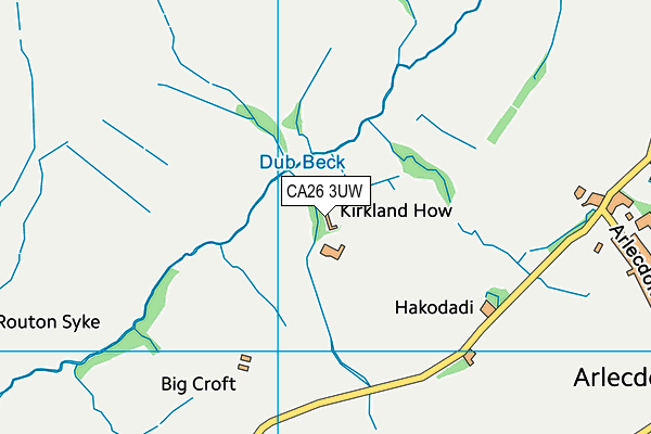 CA26 3UW map - OS VectorMap District (Ordnance Survey)