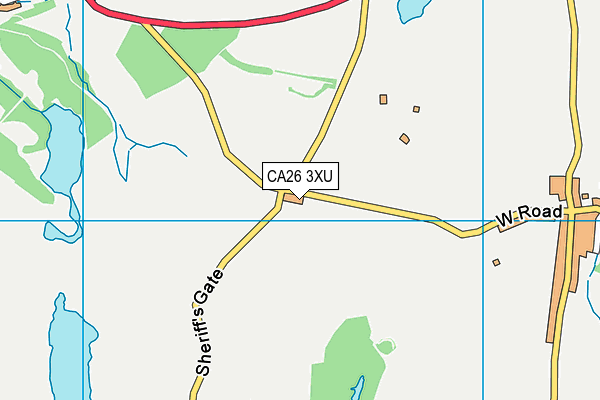 CA26 3XU map - OS VectorMap District (Ordnance Survey)