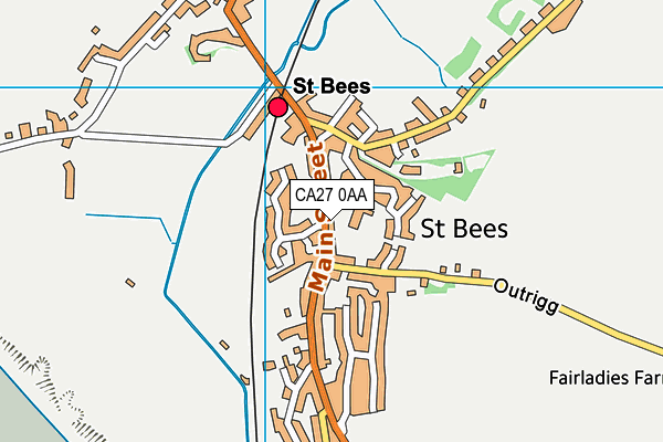 St Bees Village Primary School map (CA27 0AA) - OS VectorMap District (Ordnance Survey)