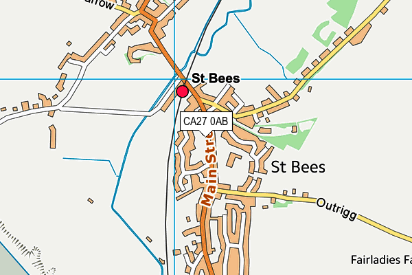 CA27 0AB map - OS VectorMap District (Ordnance Survey)