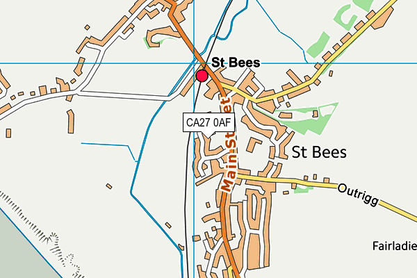 CA27 0AF map - OS VectorMap District (Ordnance Survey)