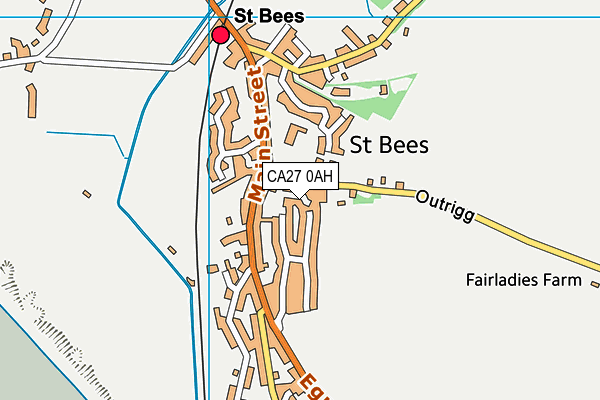 CA27 0AH map - OS VectorMap District (Ordnance Survey)