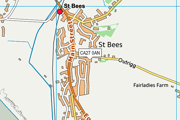 CA27 0AN map - OS VectorMap District (Ordnance Survey)