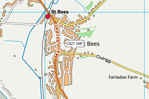 CA27 0AP map - OS VectorMap District (Ordnance Survey)