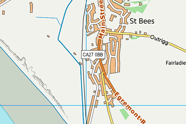 CA27 0BB map - OS VectorMap District (Ordnance Survey)