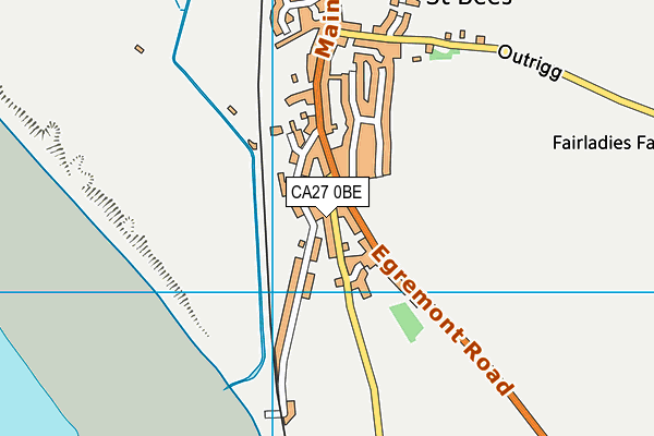 CA27 0BE map - OS VectorMap District (Ordnance Survey)