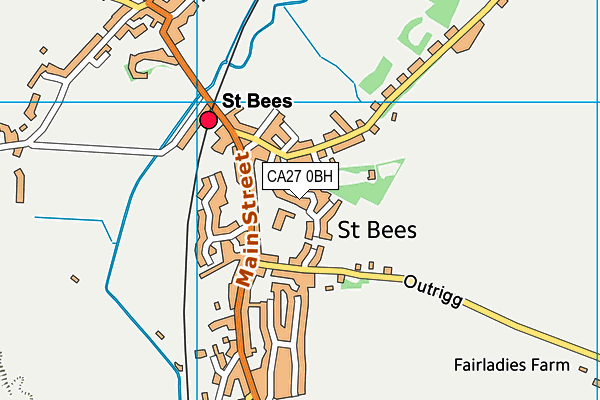 CA27 0BH map - OS VectorMap District (Ordnance Survey)