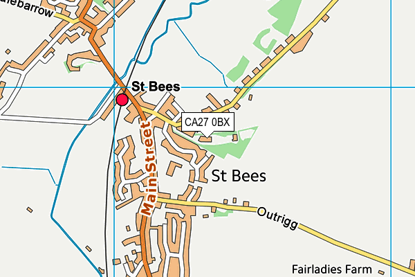 CA27 0BX map - OS VectorMap District (Ordnance Survey)