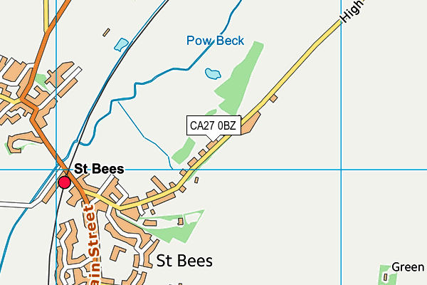 CA27 0BZ map - OS VectorMap District (Ordnance Survey)