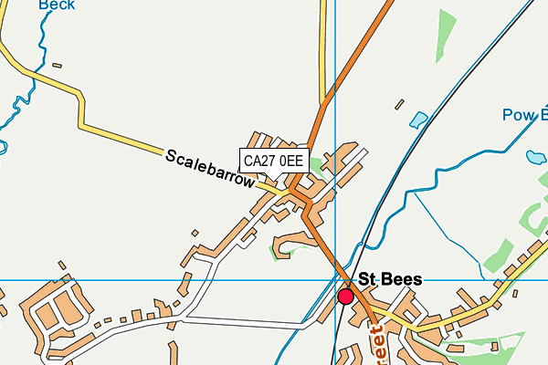 CA27 0EE map - OS VectorMap District (Ordnance Survey)