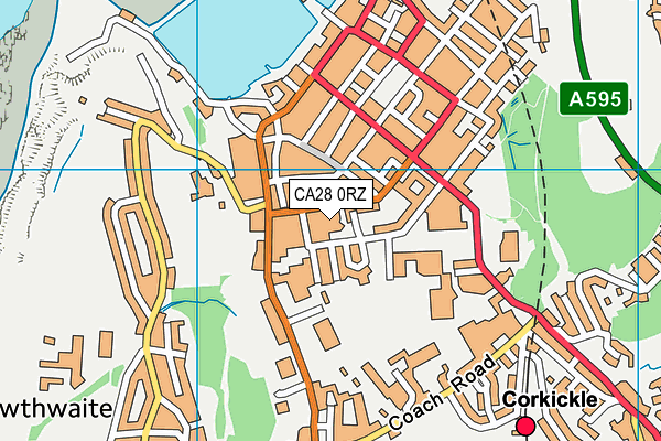 CA28 0RZ map - OS VectorMap District (Ordnance Survey)